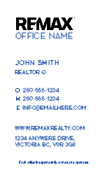 Business Card  (Remax - 23) Back