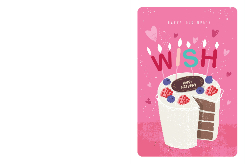 Birthday Card 4 Back &amp; Front