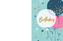 Birthday Card 5 Back &amp; Front