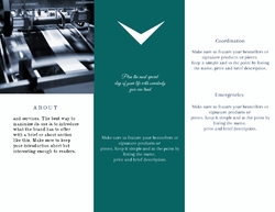 Wedding planner Tri-folded broucher