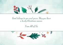 Flat Christmas Card-5x7 - B6