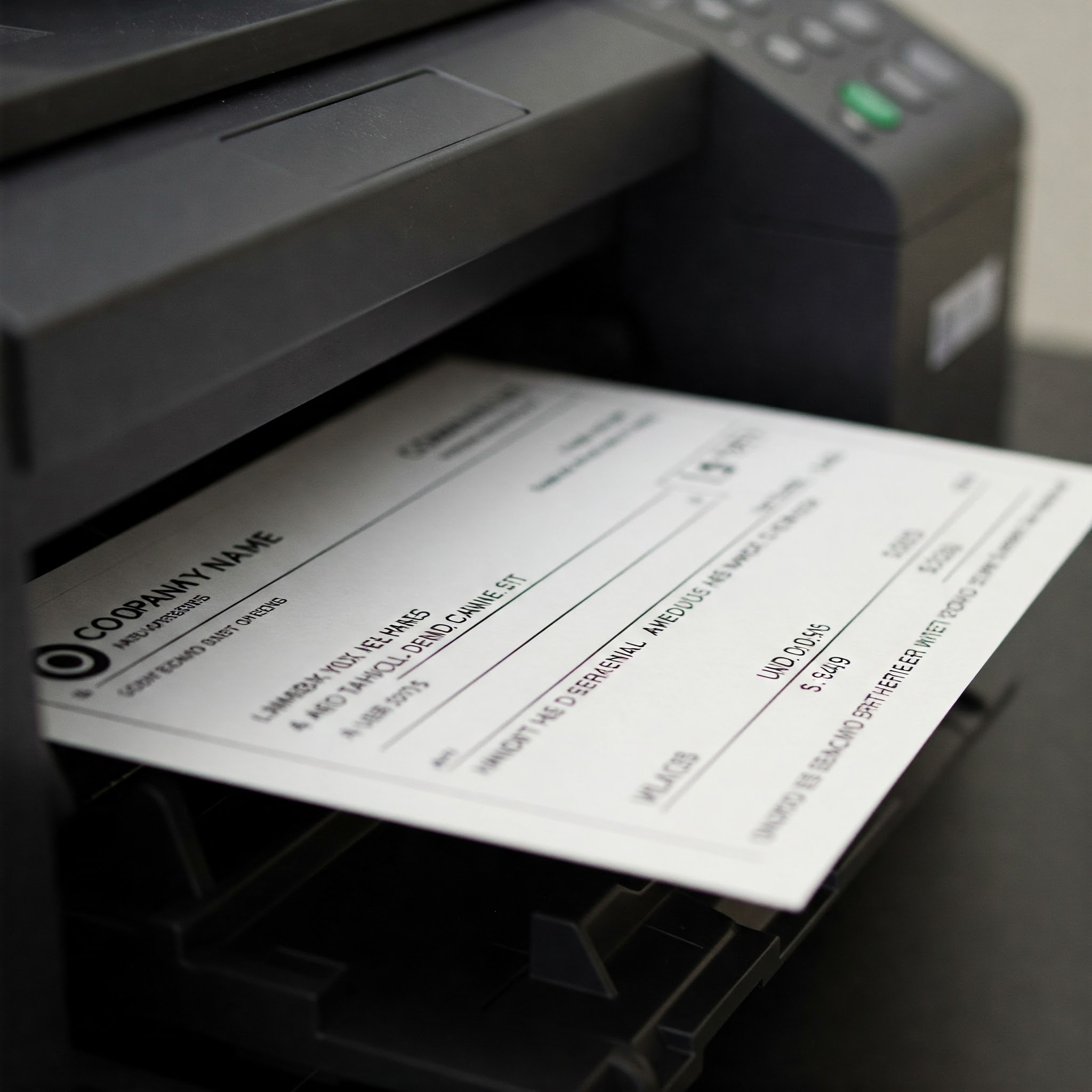 laser cheques graphic design