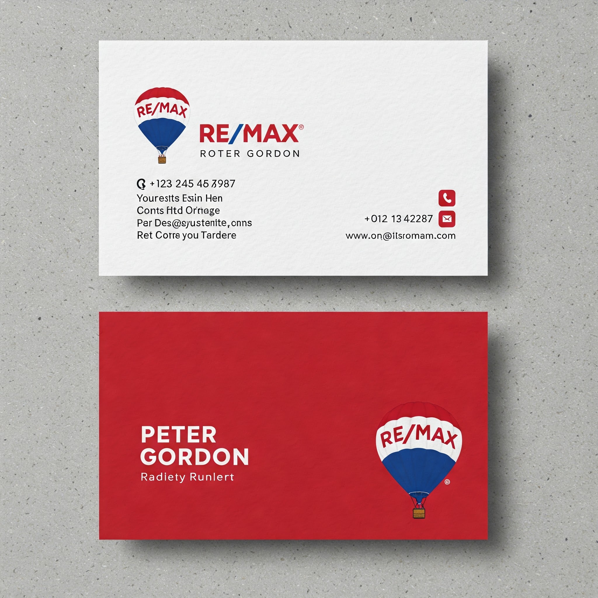 RE/MAX Business Card graphic design