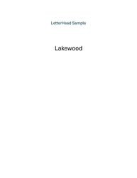 Lakewood Letterhead Front