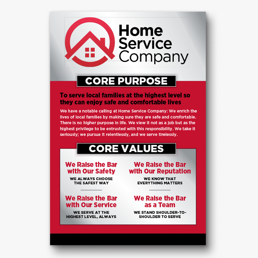 Core Purpose and Values Poster Core Purpose and Values Poster