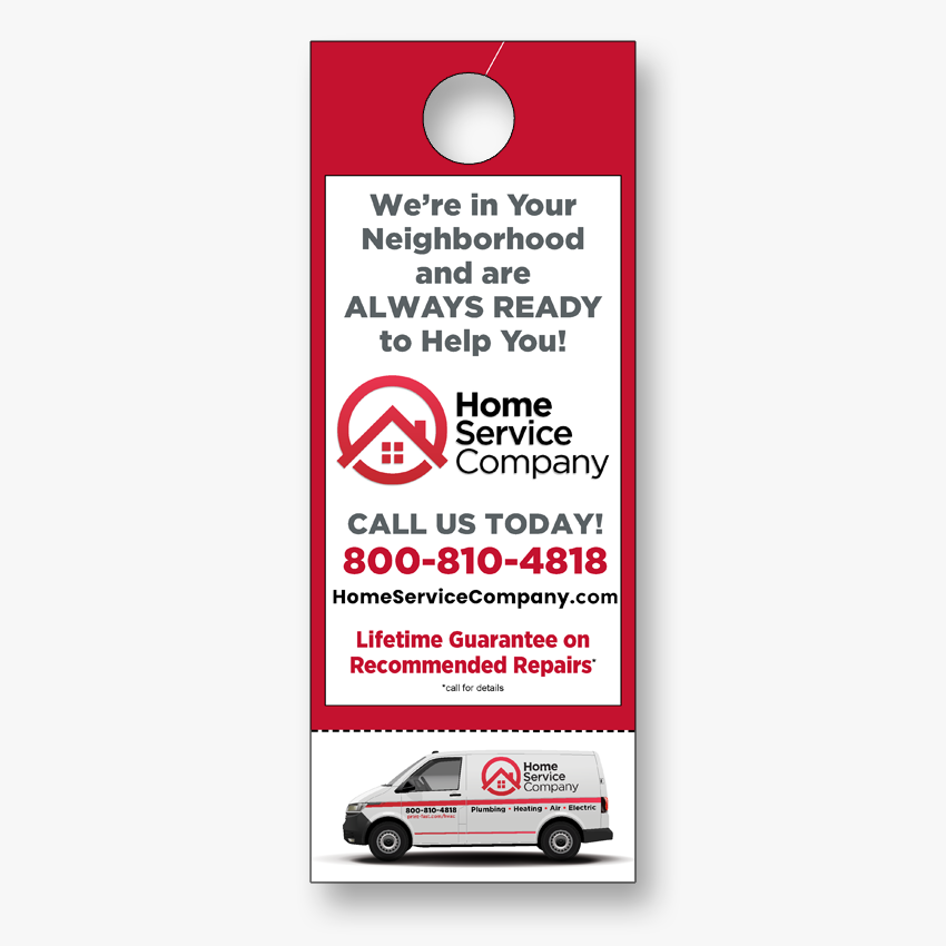 Door Hangers with Tear-Off Business Card