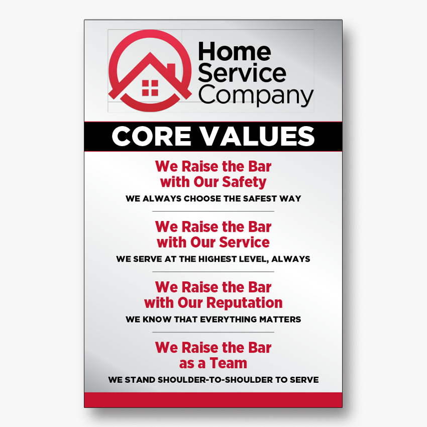 Core Value Poster - All 4 values on one poster Core Value Poster - All 4 values on one poster