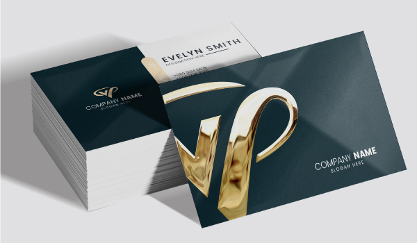 Business Cards 27 pt - Soft Touch With Raised METALLIC