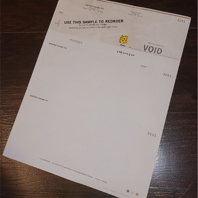 Cheques High Security Laser