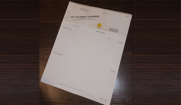 Cheques High Security Laser