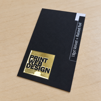 Business Cards 19 pt - Soft Touch With Raised METALLIC