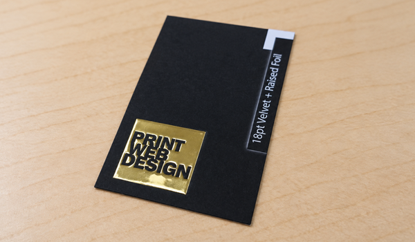 Business Cards 19 pt - Soft Touch With Raised METALLIC