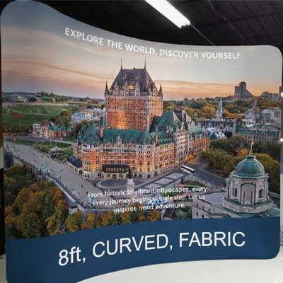 Tube Curved Frame Fabric Pillow Case Media Wall