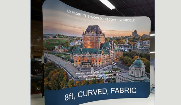 Tube Curved Frame Fabric Pillow Case Media Wall