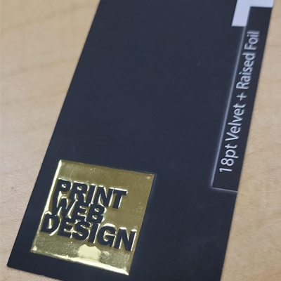Business Cards - Soft Touch With Raised METALLIC