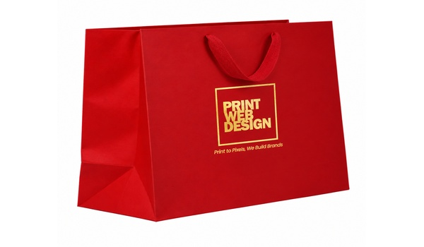 Red Gold-Foil Branding Bag
