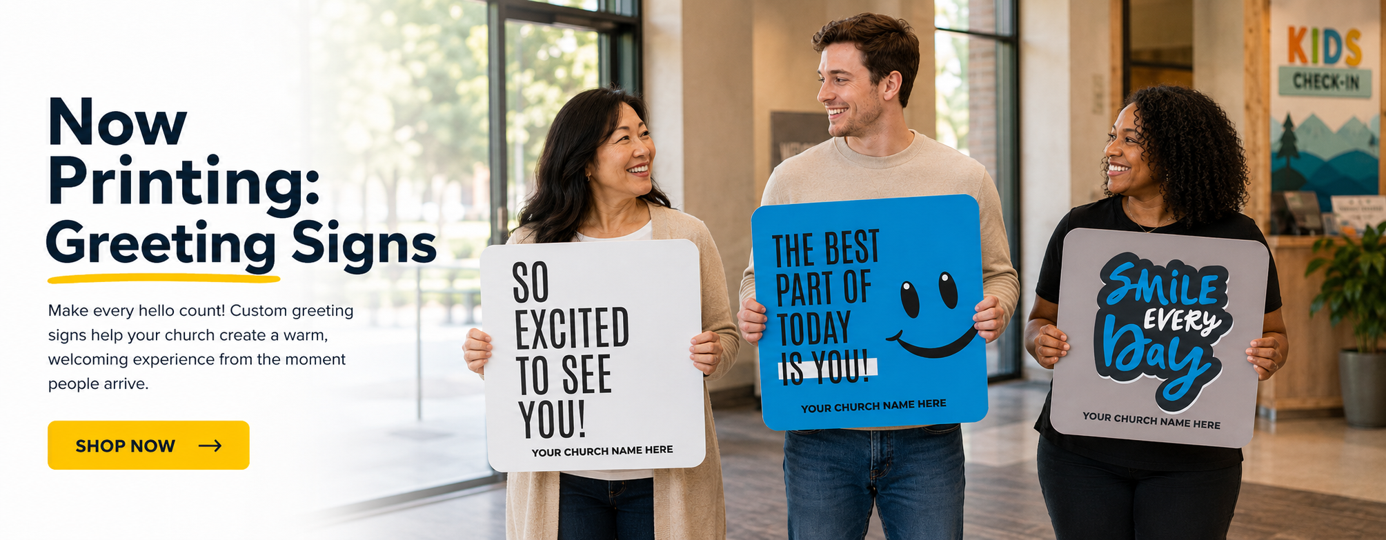 Handheld Greeter Signs
