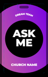 Volunteer Badge - Spot On - Gradient (Purple/Pink)