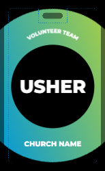 Volunteer Badge - Spot On - Gradient (Blue / Green)