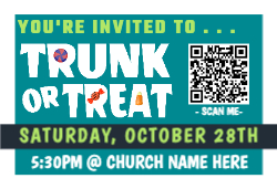 Trunk Or Treat W/ QR Code - 3ft by 2ft