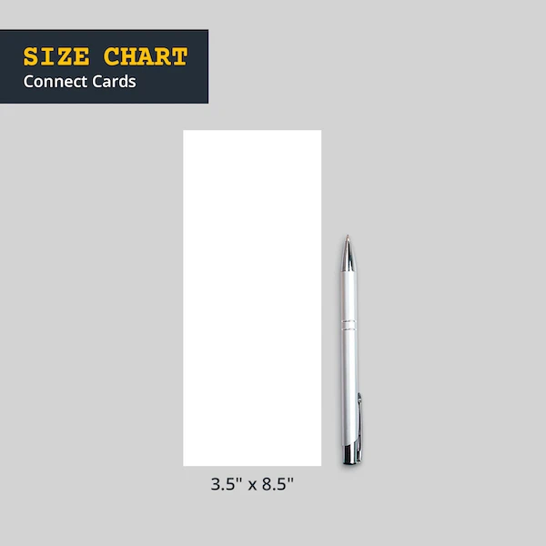 Size Chart for Connect Cards
