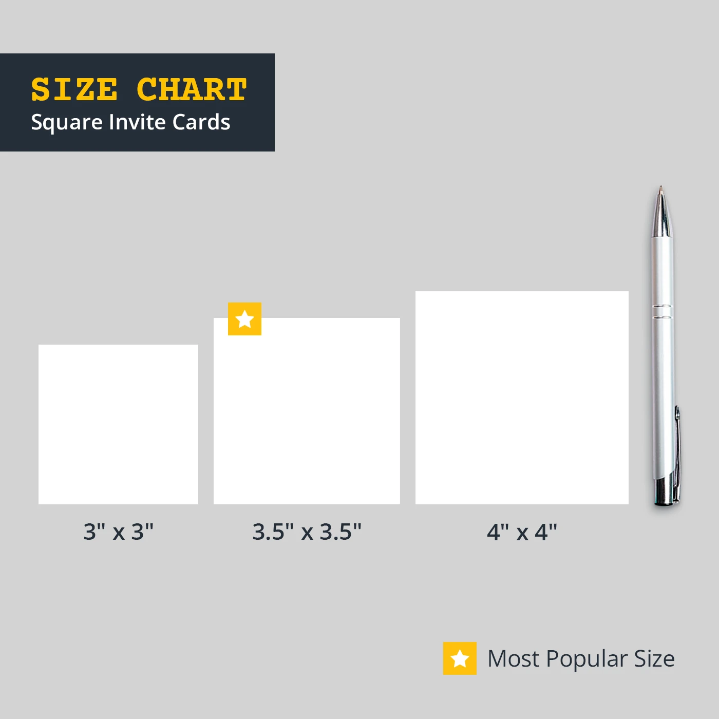 Square Invite Card Size Comparison