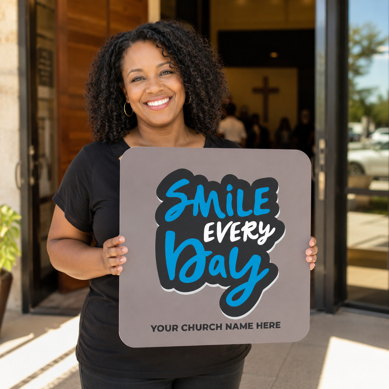 Hand-held-greeter-signs