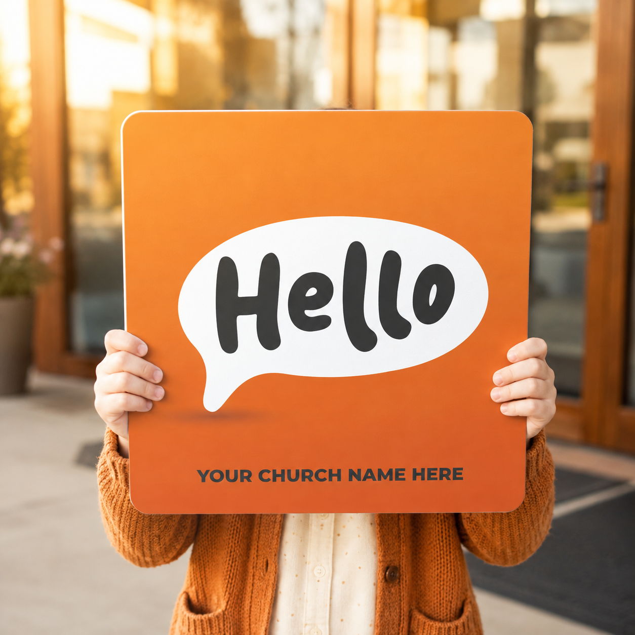Hand-held-greeter-signs
