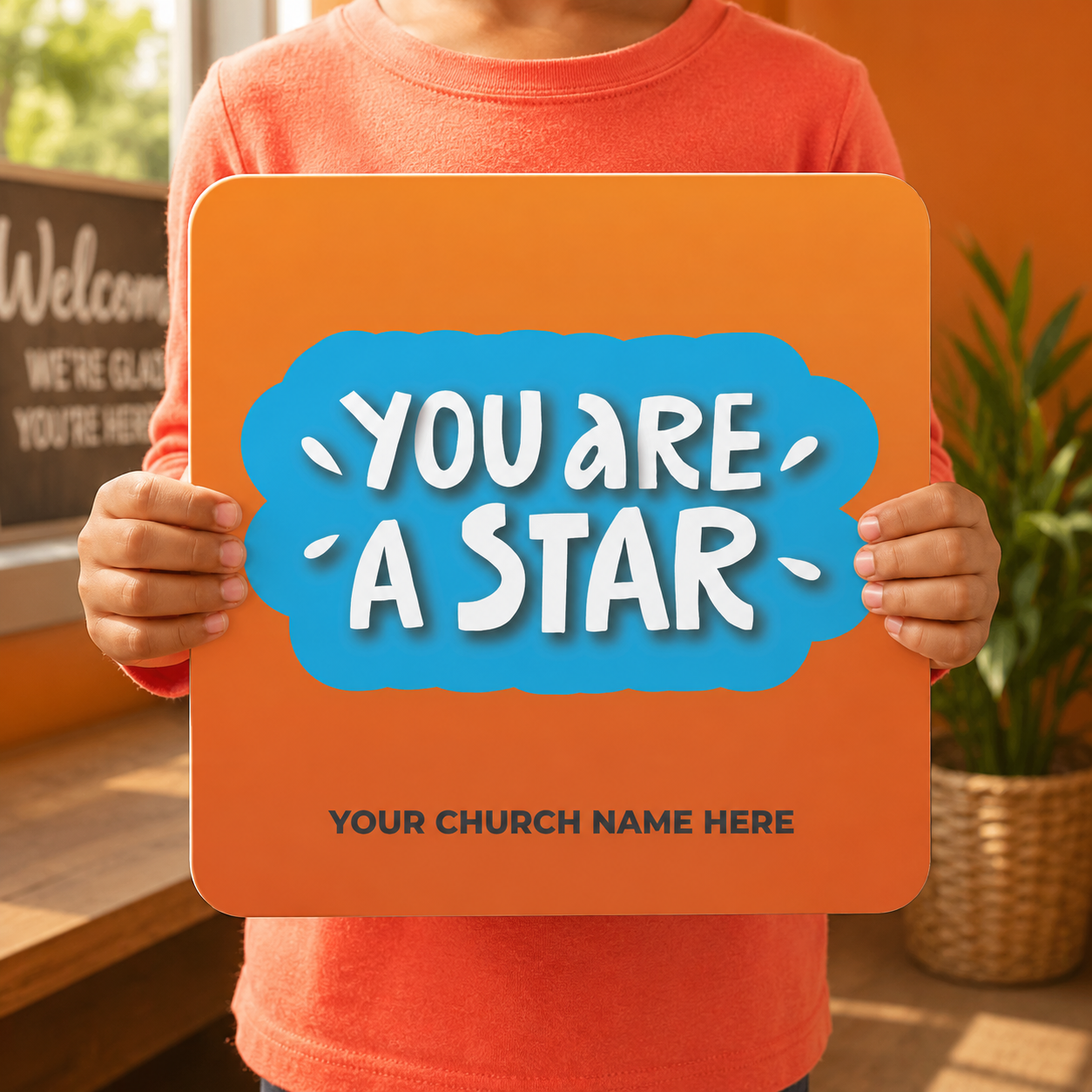 Hand-held-greeter-signs
