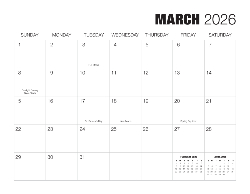 2026 Calendar - Simple