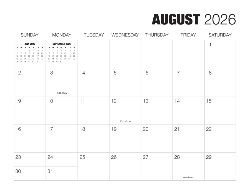 2026 Calendar - Simple