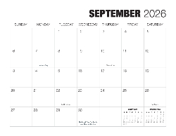 2026 Calendar - Simple