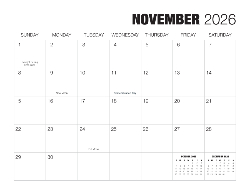 2026 Calendar - Simple