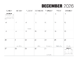 2026 Calendar - Simple