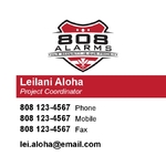 808 Alarms Mini-Square Business Card