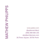 Design And Architecture Mini Business Card