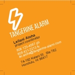 Tangerine Mini-Square Business Cards